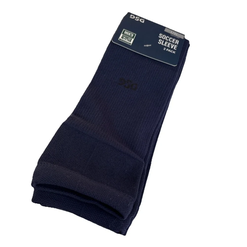 DSG Soccer Sleeve Socks Two Pack‎ Navy Blue Size L / XL New
